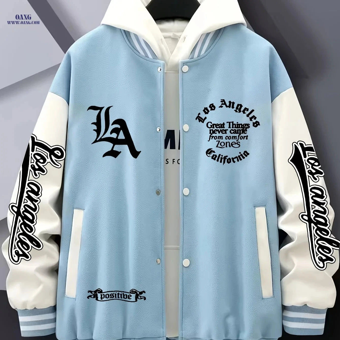 LA Baseball Jacket - Trendy American Street Style for Men   OAXG 