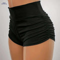 Ladies' Ruched Biker Shorts - Lightweight, Comfortable Yoga Wear   OAXG 