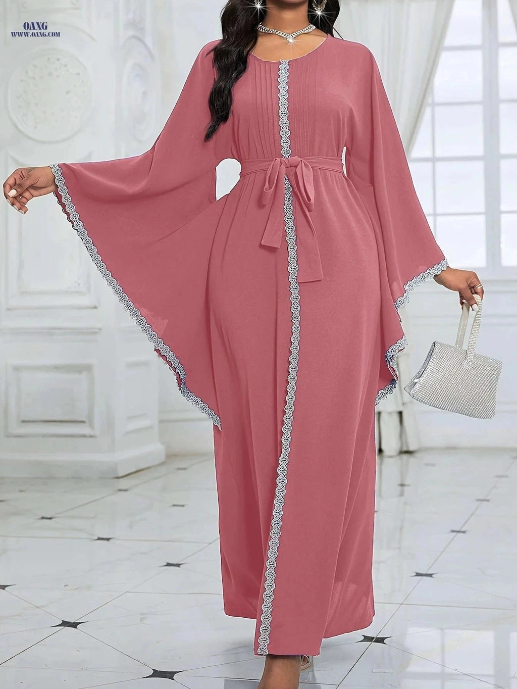 Ladies' Traditional Middle Eastern Dress - Elegant Tunic for Spring/Summer   OAXG Green / S