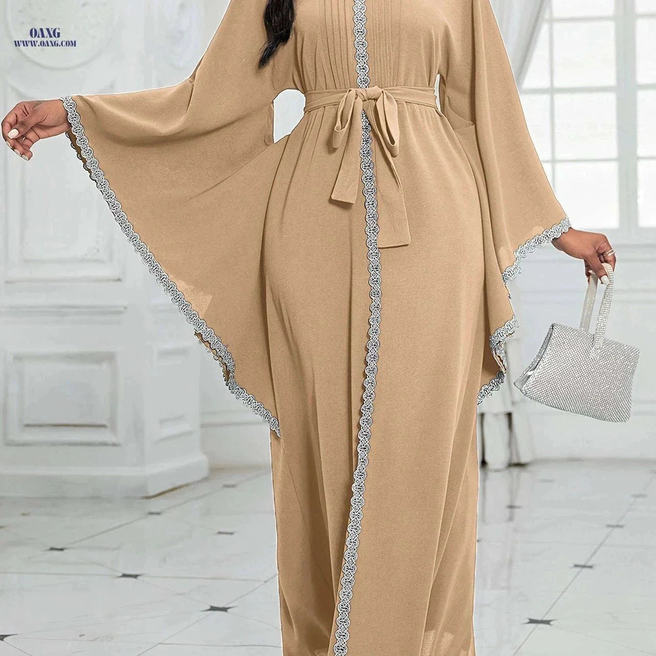 Ladies' Traditional Middle Eastern Dress - Elegant Tunic for Spring/Summer   OAXG Green / S