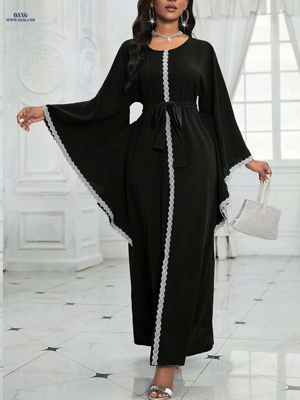 Ladies' Traditional Middle Eastern Dress - Elegant Tunic for Spring/Summer   OAXG Green / S