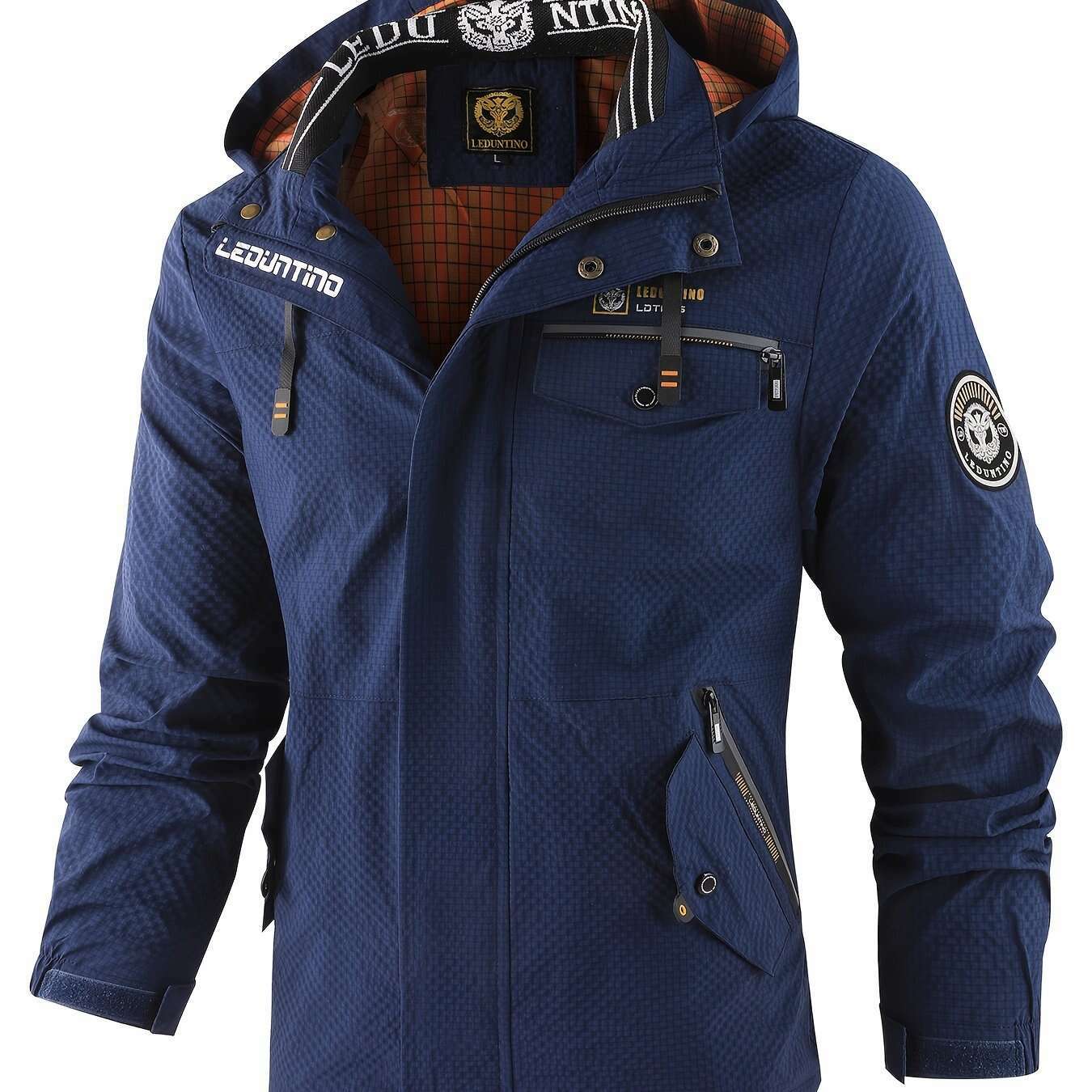 leduntino-casual-plus-size-men-s-checkered-windbreaker-jacket-oaxg-DHC