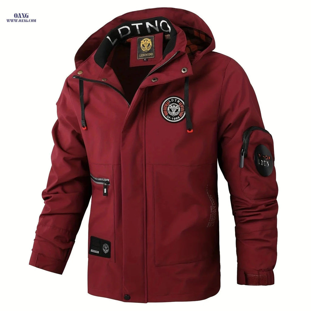 LEDUNTINO Men’s Casual Windbreaker Jacket - Stylish Spring/Fall Coat   OAXG 
