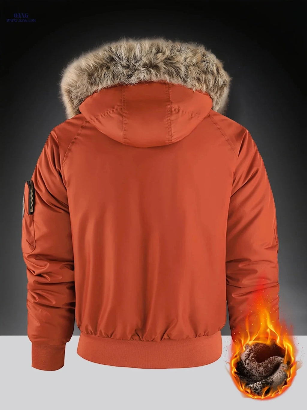 LEDUNTINO Men's Hooded Coat - Sturdy Zipper, Perfect for Travel   OAXG 