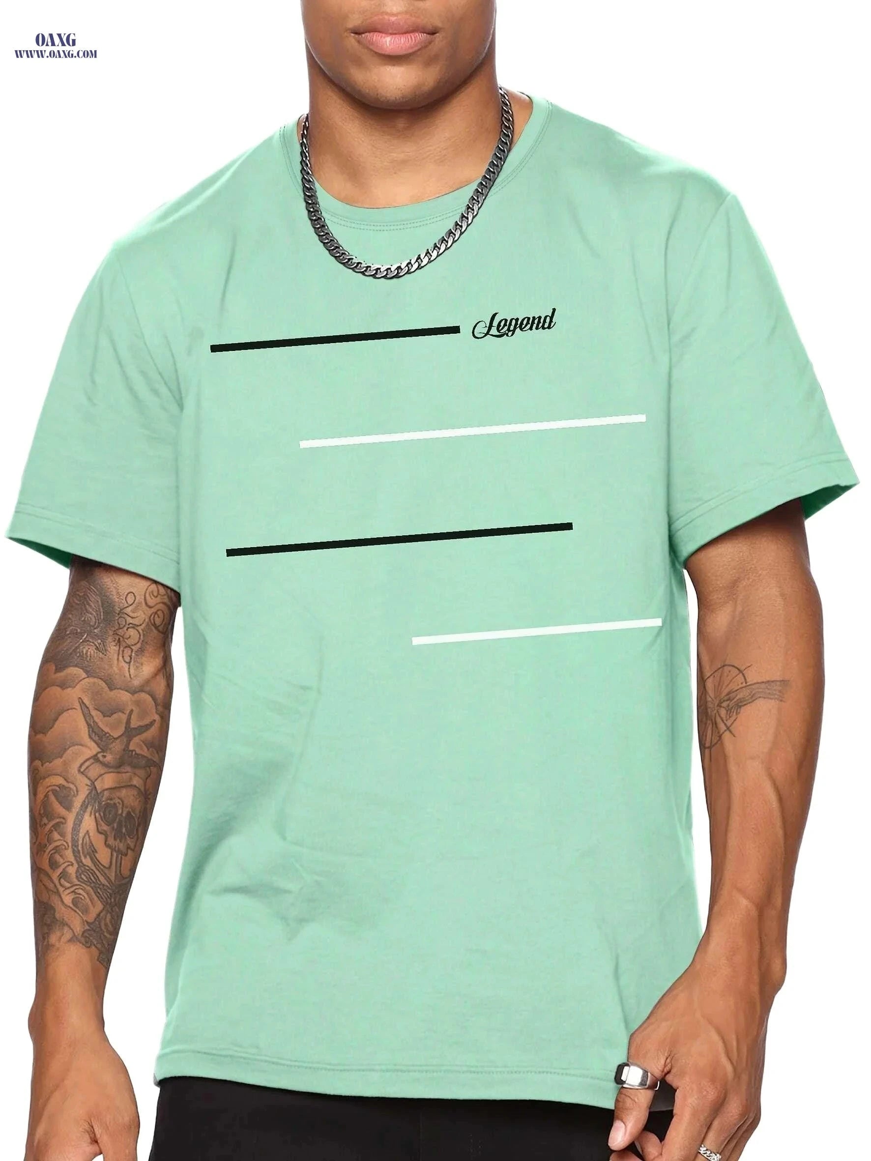 Legendary Men's Casual T-Shirt - Colorful Cartoon Print & Lightweight   OAXG 