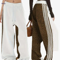 Leopard Print Slimming Pants - Casual Wide-Leg Design for Women   OAXG Mixed Color / S