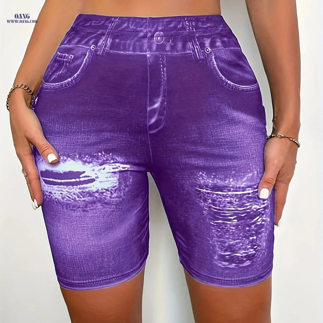 Level 1 Shaping Leggings - Geometric Pattern, Stretchy and Summer Ready   OAXG 