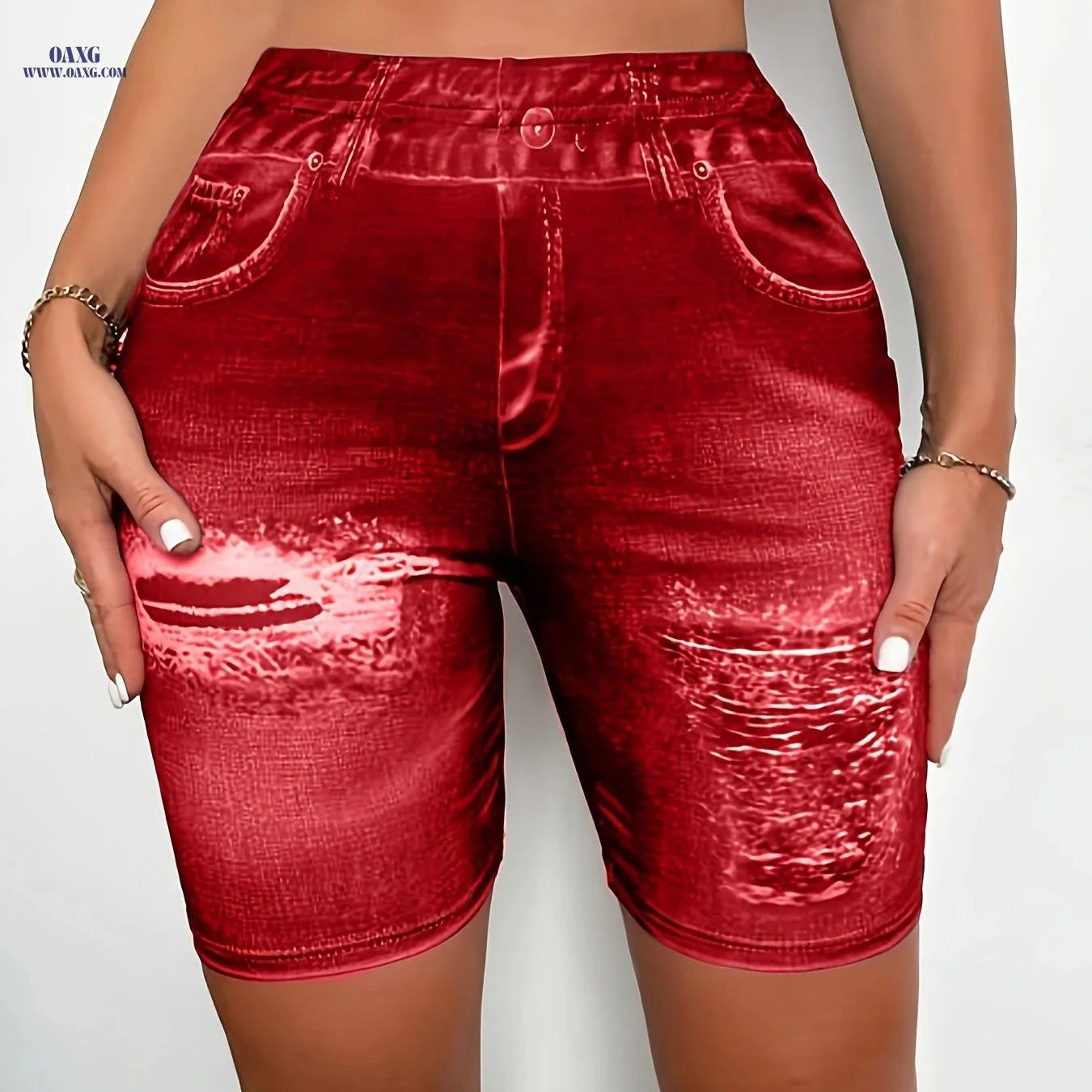 Level 1 Shaping Leggings - Geometric Pattern, Stretchy and Summer Ready   OAXG 