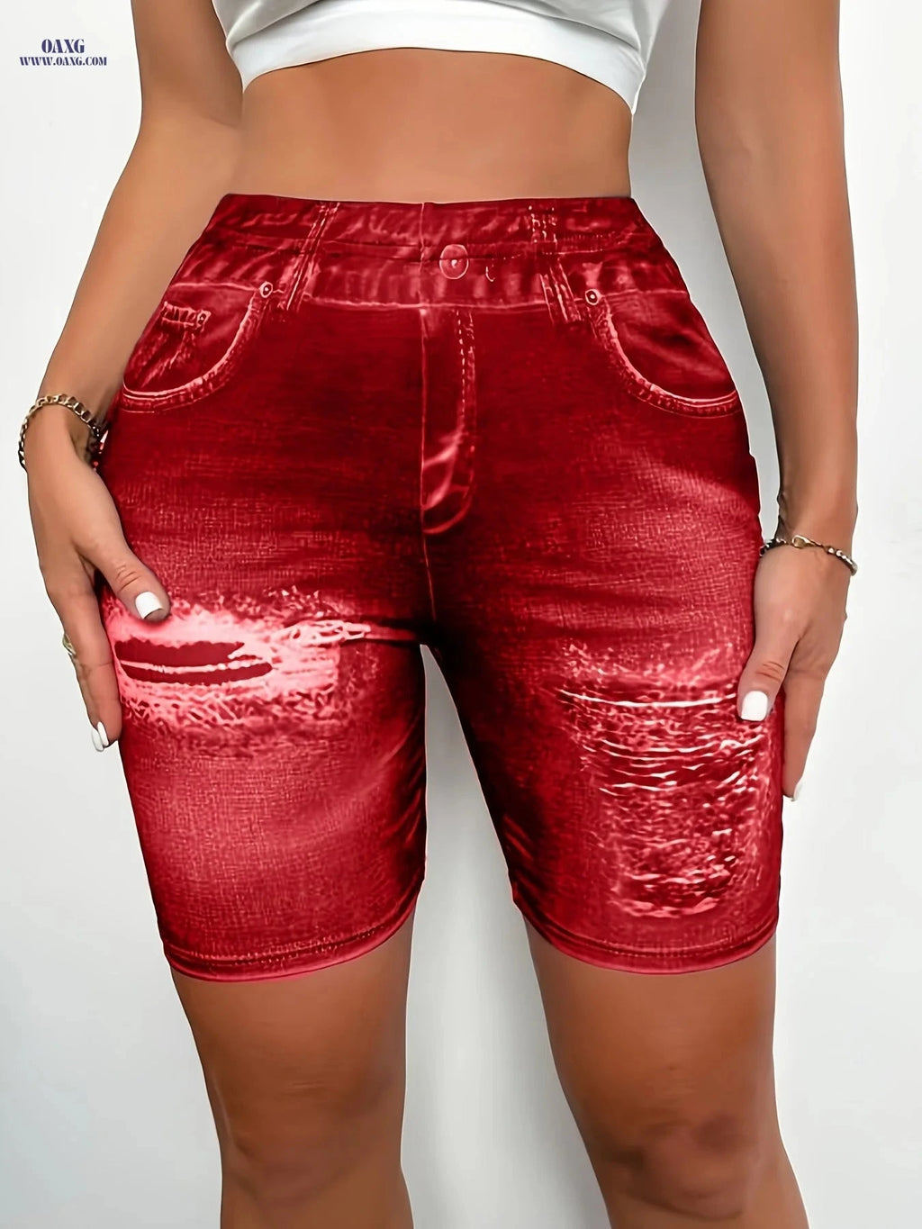 Level 1 Shaping Leggings - Geometric Pattern, Stretchy and Summer Ready   OAXG 
