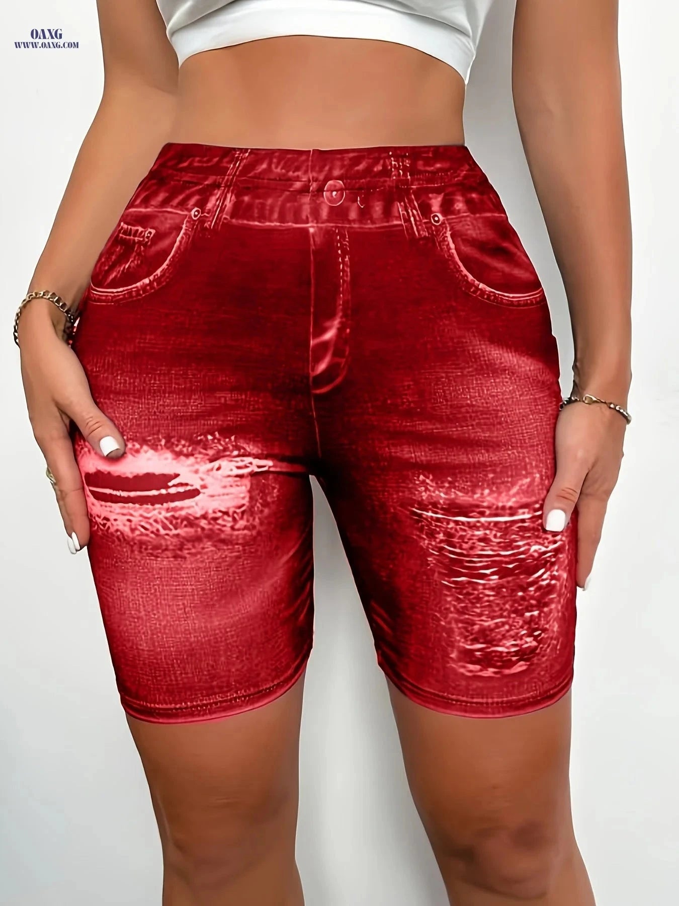 Level 1 Shaping Leggings - Geometric Pattern, Stretchy and Summer Ready   OAXG 
