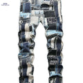 LIDO Men's Slim-Fit Denim Jeans - Stretch Midi-Rise, Laser Print   OAXG Mixed Color / 30