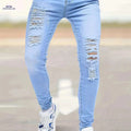 Light Washed Denim Slim Fit Pants - Stylish Cropped Jeans for Spring   OAXG Light Blue / FR S
