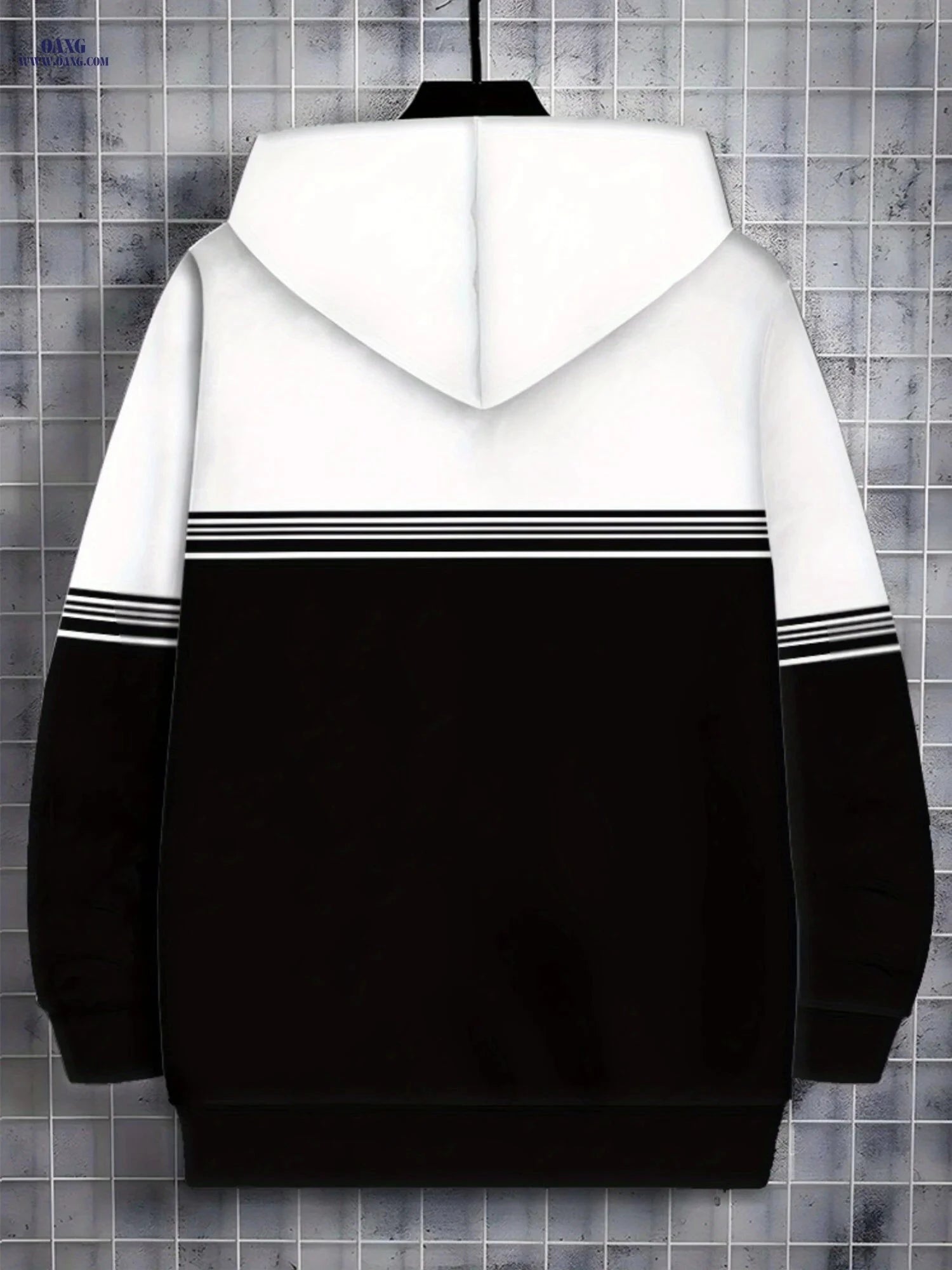 Lightweight Black and White Hoodie - Comfortable Fit for Casual Wear   OAXG Multicolor / FR M