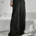 Lightweight Casual Men's Sweatpants - Loose Fit Drawstring for Comfort   OAXG Black / S