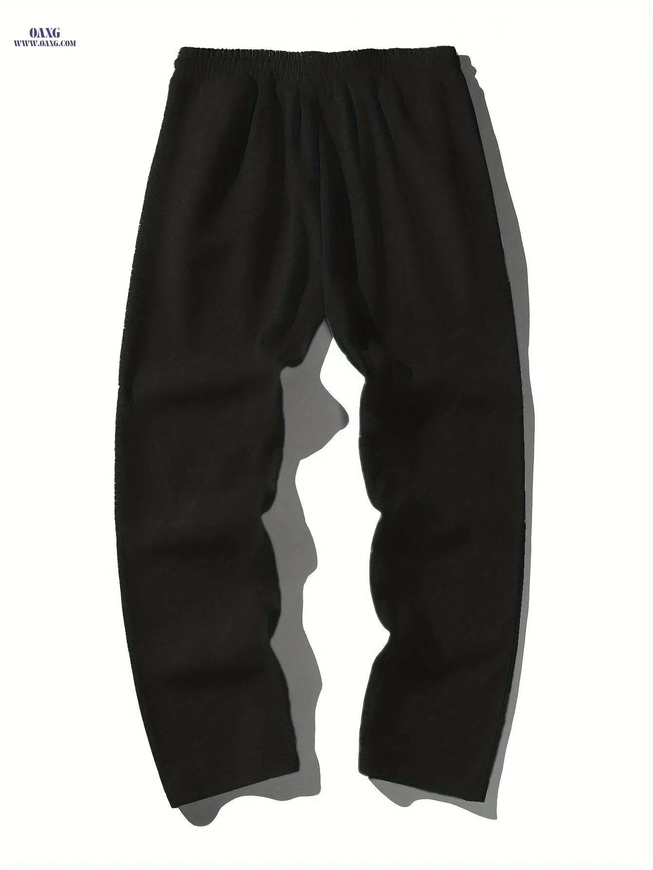 Lightweight Casual Men's Sweatpants - Loose Fit Drawstring for Comfort   OAXG Black / S