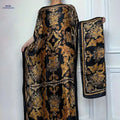 Lightweight Floral Print Abaya Dress - Women's Maxi with Scarf   OAXG 