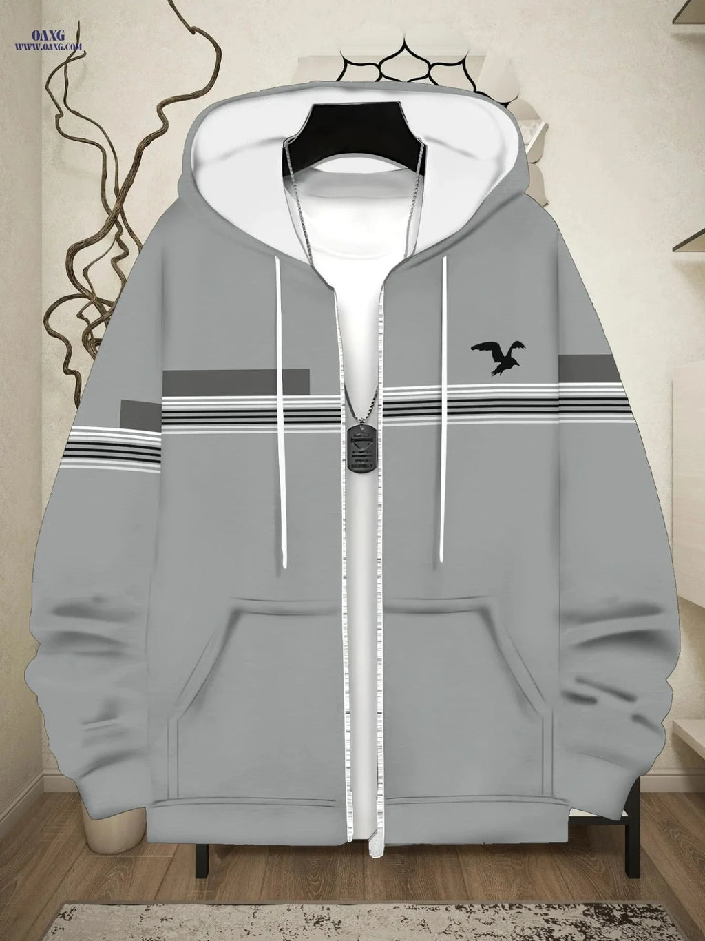 Lightweight Gray Hoodie - Durable & Breathable for Outdoor Activities   OAXG Multicolor / FR M