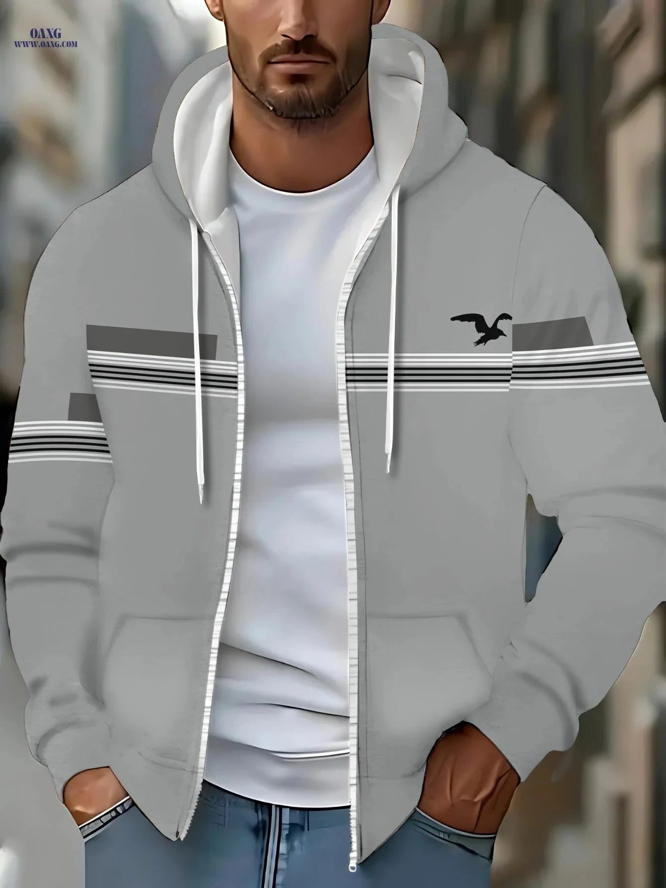 Lightweight Gray Hoodie - Durable & Breathable for Outdoor Activities   OAXG Multicolor / FR M