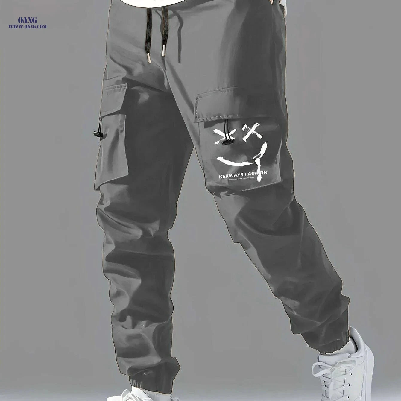Lightweight Men's Cargo Pants - Casual Style with Multiple Pockets   OAXG Blue / S