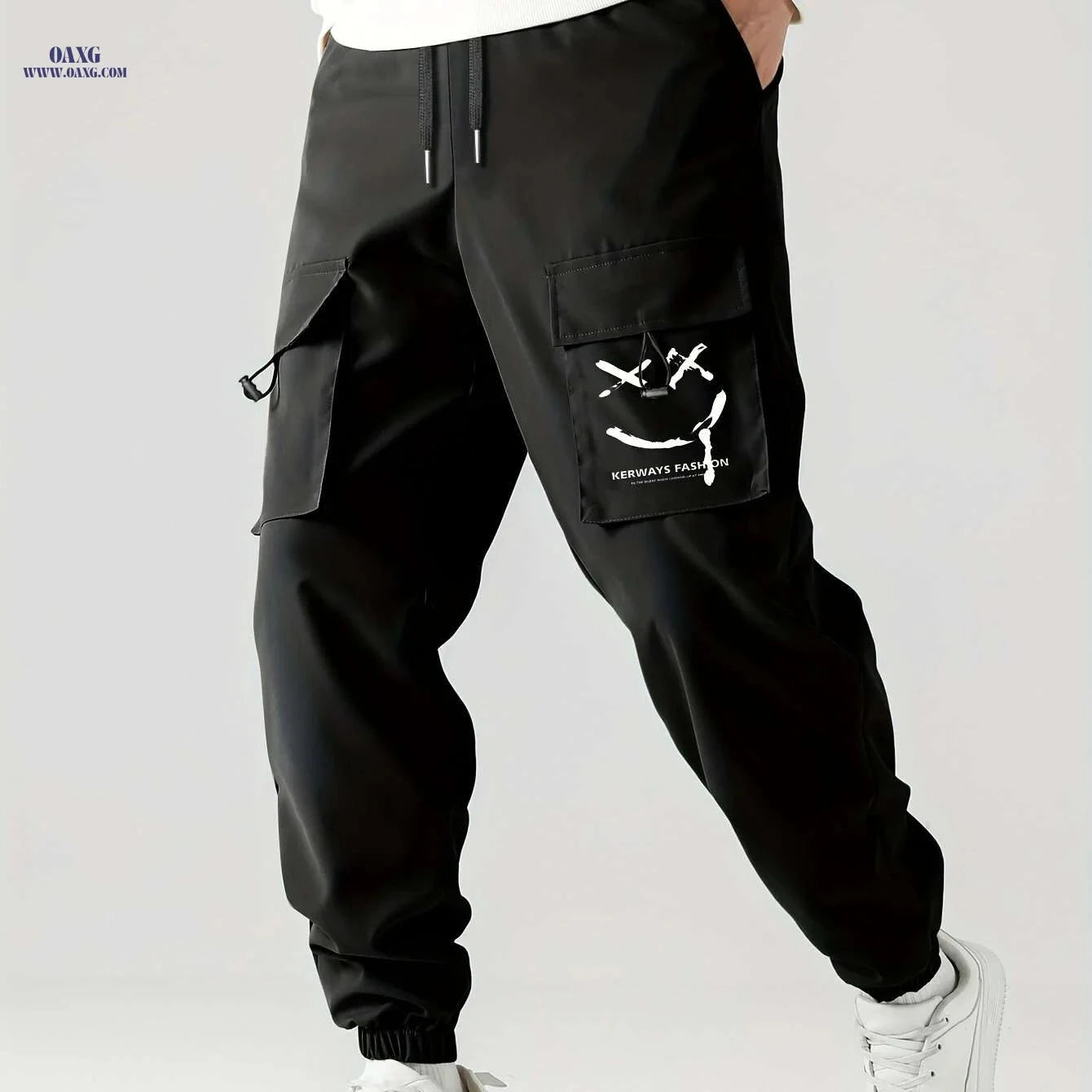 Lightweight Men's Cargo Pants - Casual Style with Multiple Pockets   OAXG Blue / S