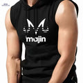 Lightweight Men's Sleeveless Hoodie - Bold 'Majin' Gym Shirt   OAXG 