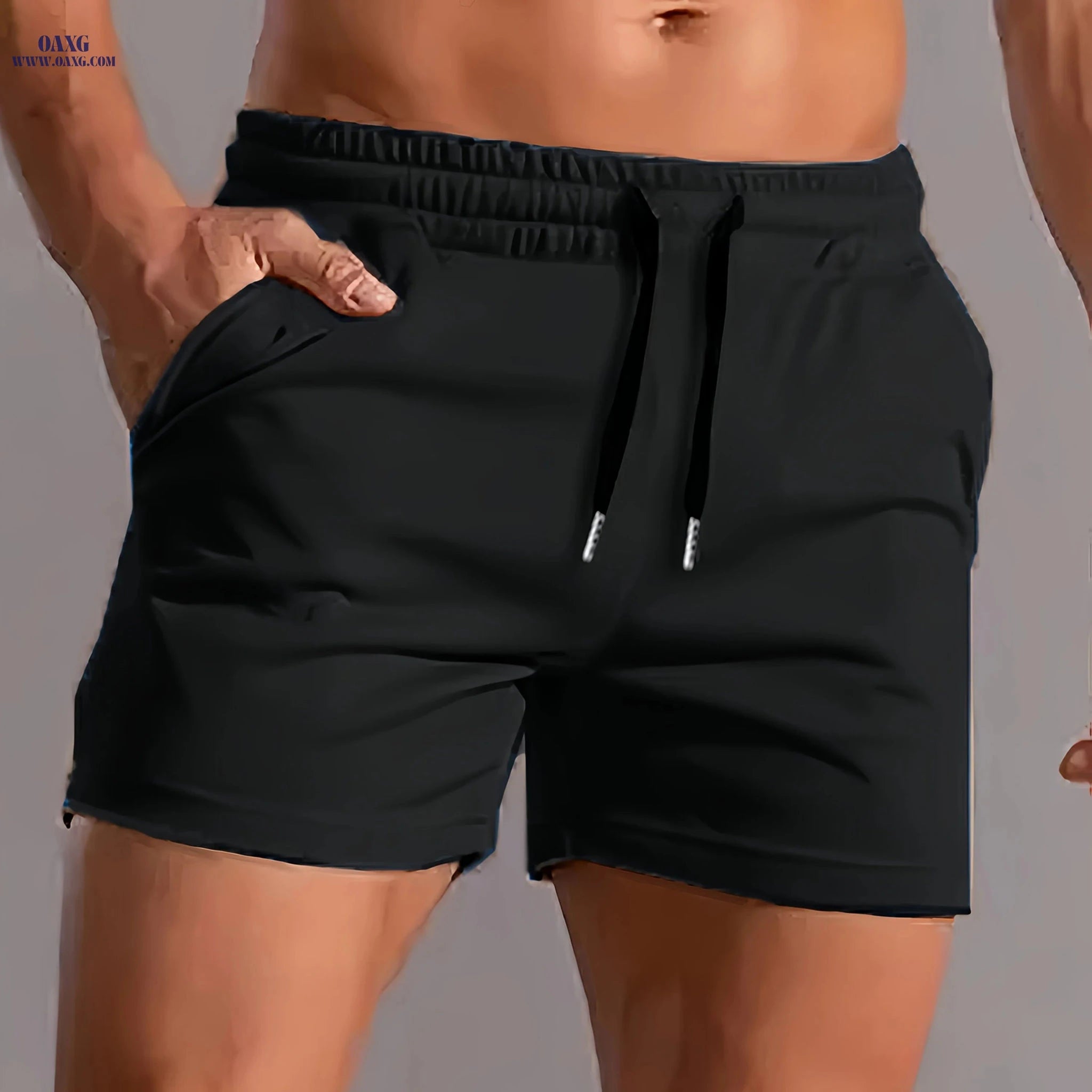 Lightweight Quick-Drying Men's Athletic Shorts - Stylish Swim Trunks   OAXG 