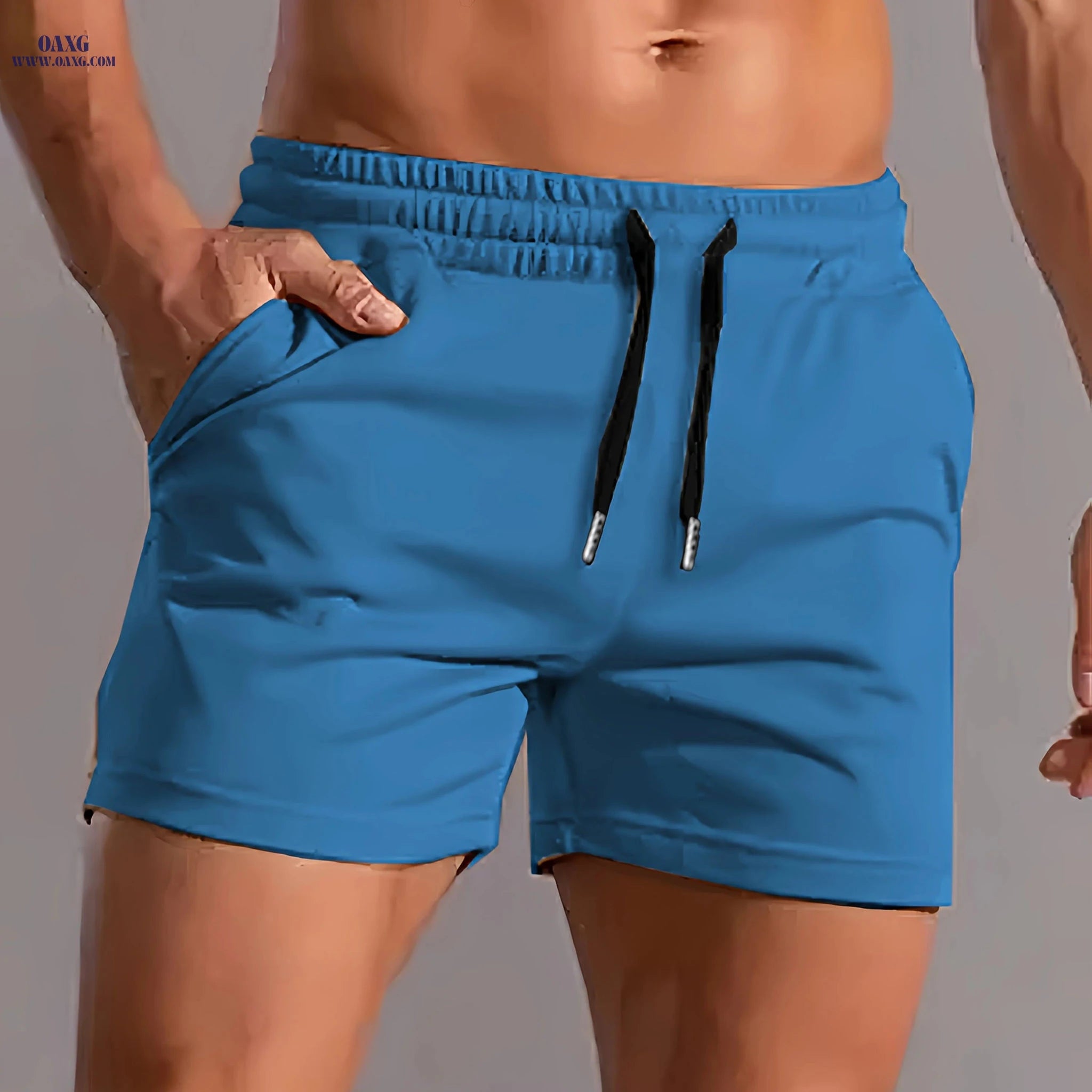 Lightweight Quick-Drying Men's Athletic Shorts - Stylish Swim Trunks   OAXG 