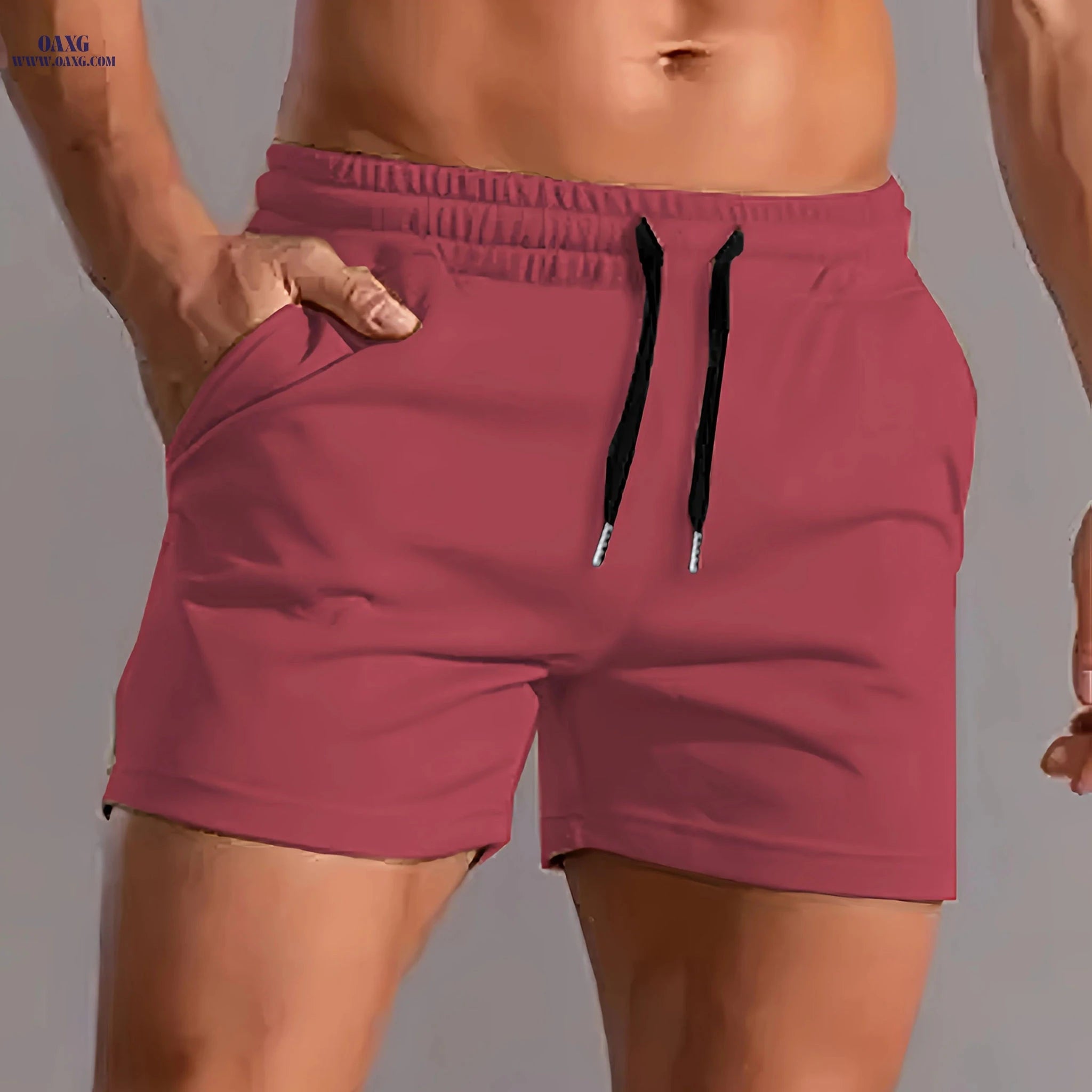Lightweight Quick-Drying Men's Athletic Shorts - Stylish Swim Trunks   OAXG 