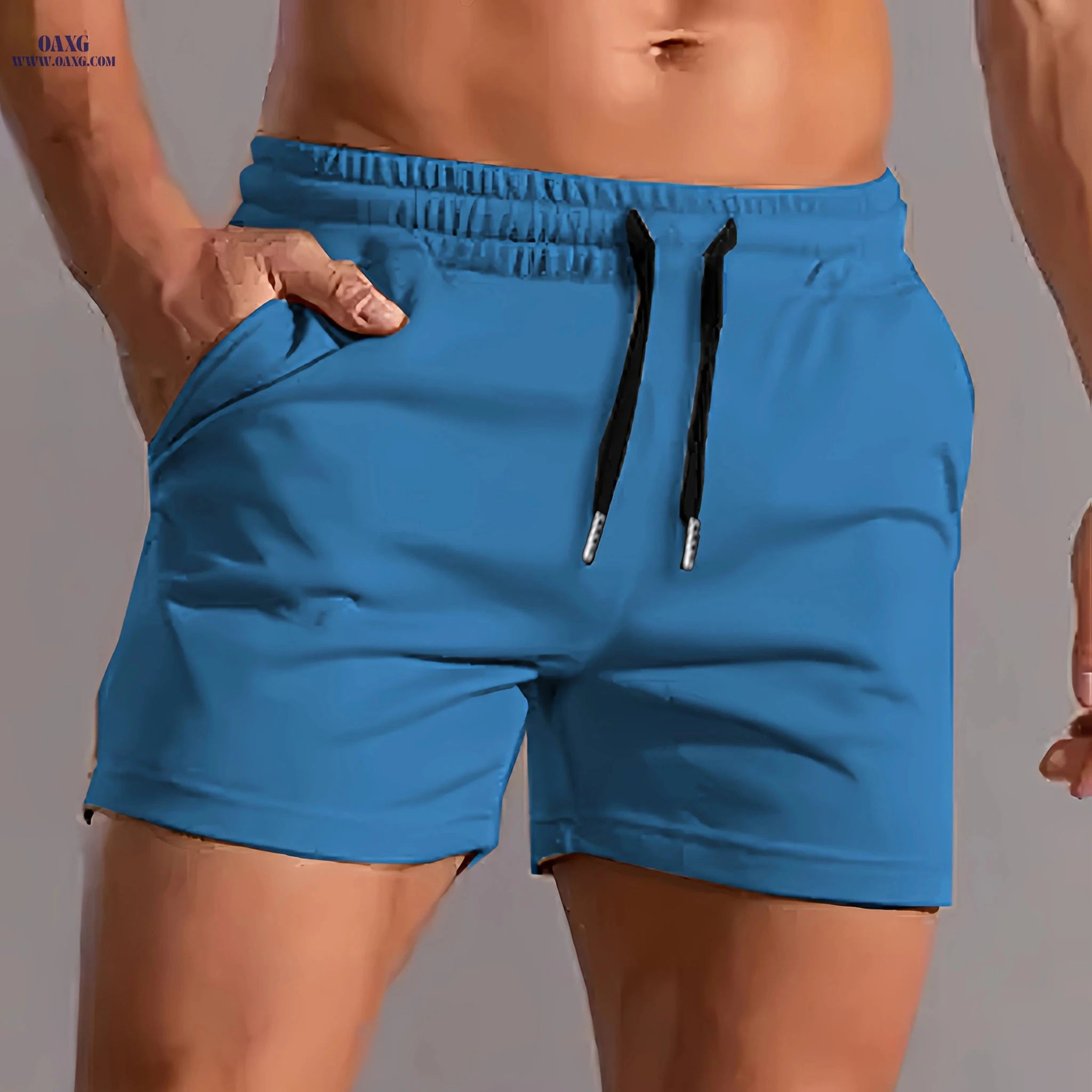 Lightweight Quick-Drying Men's Athletic Shorts - Stylish Swim Trunks   OAXG 