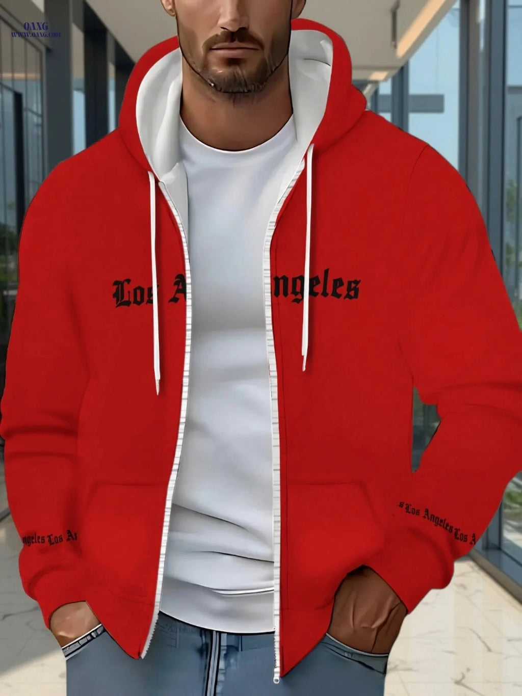 Lightweight Red Hoodie for Men - Durable, Comfortable Fit for Casual Wear   OAXG Multicolor / FR M