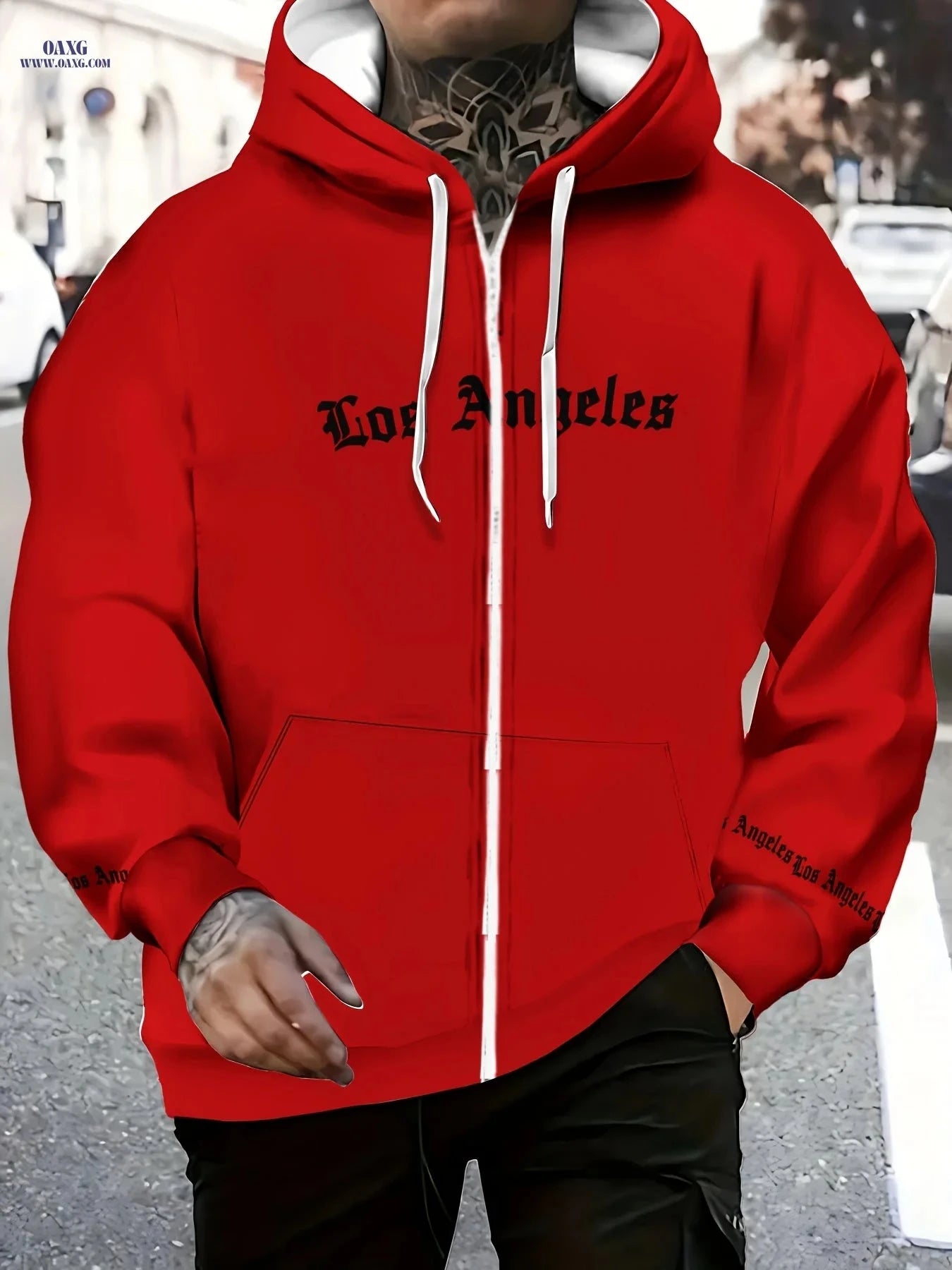 Lightweight Red Hoodie for Men - Durable, Comfortable Fit for Casual Wear   OAXG Multicolor / FR M