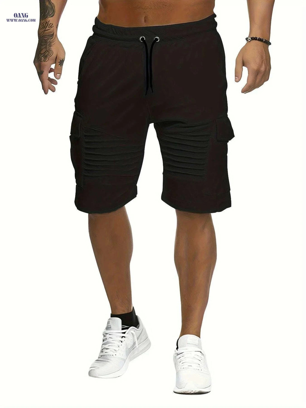 Lightweight Striped Athletic Shorts for Men - Casual Gym Wear   OAXG 