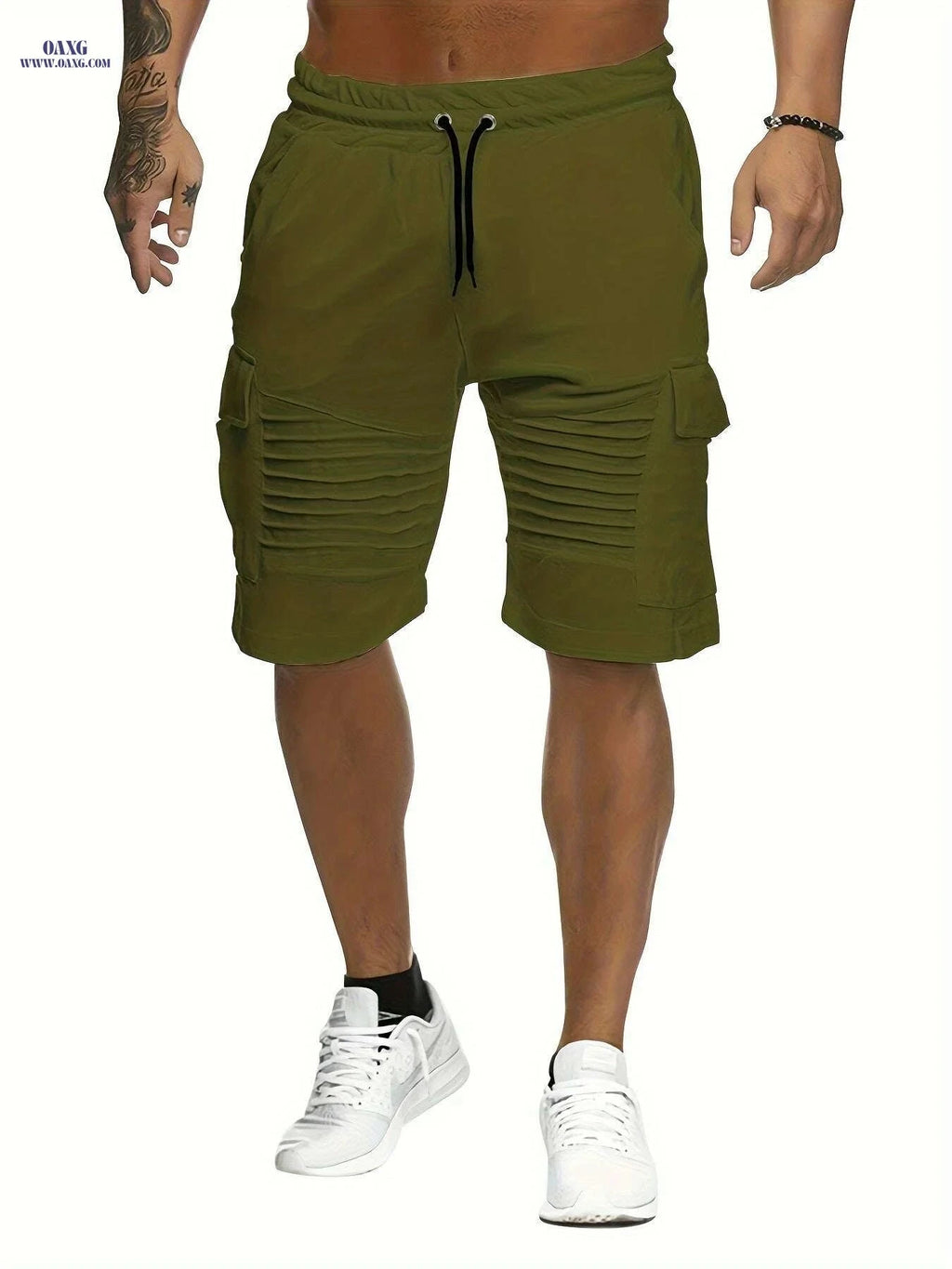 Lightweight Striped Athletic Shorts for Men - Casual Gym Wear   OAXG 