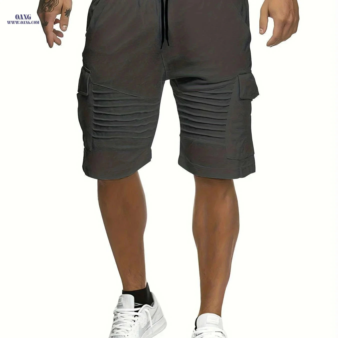 Lightweight Striped Athletic Shorts for Men - Casual Gym Wear   OAXG 