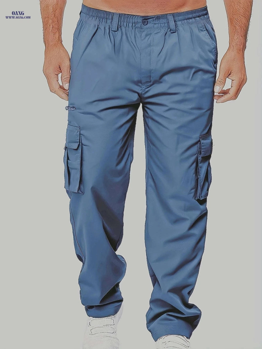 Lightweight Summer Cargo Pants for Men - Breathable, Casual Fit Olive Green   OAXG 