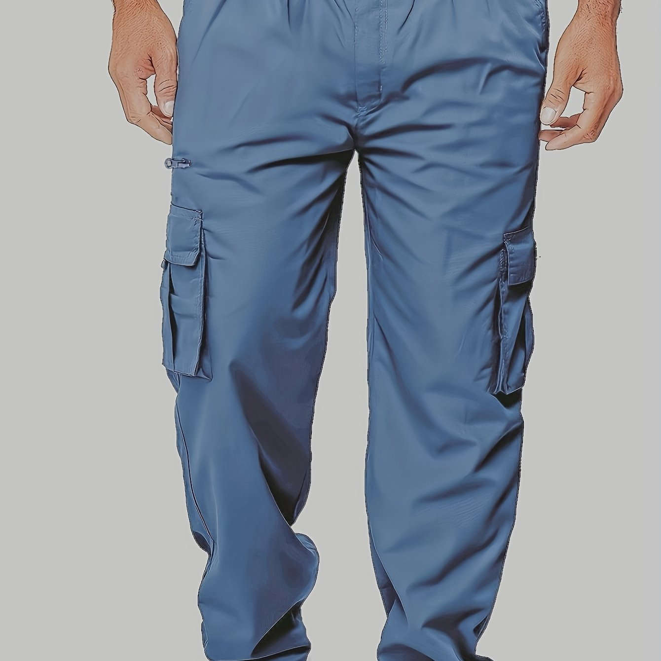 Lightweight Summer Cargo Pants for Men - Breathable, Casual Fit Olive Green   OAXG 