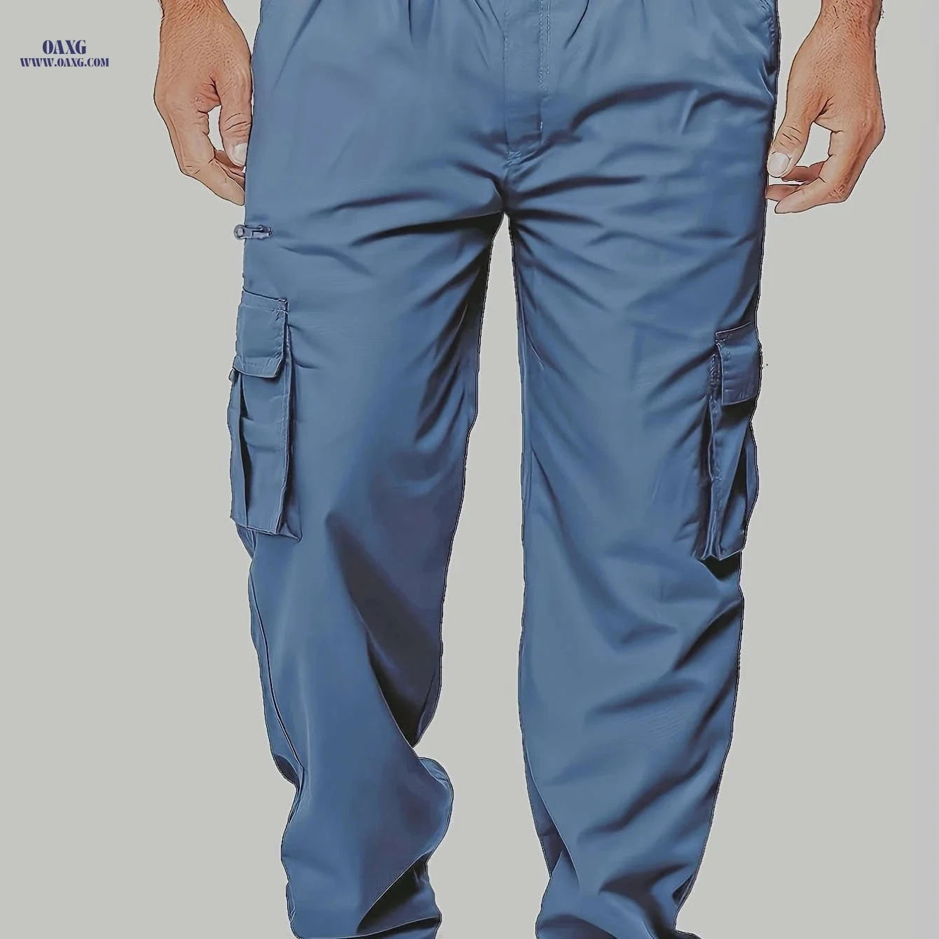 Lightweight Summer Cargo Pants for Men - Breathable, Casual Fit Olive Green   OAXG 