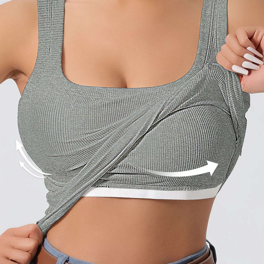 LIYAOYAO Women's Sleeveless Top - Fitted, Removable Padding, Casual   OAXG 
