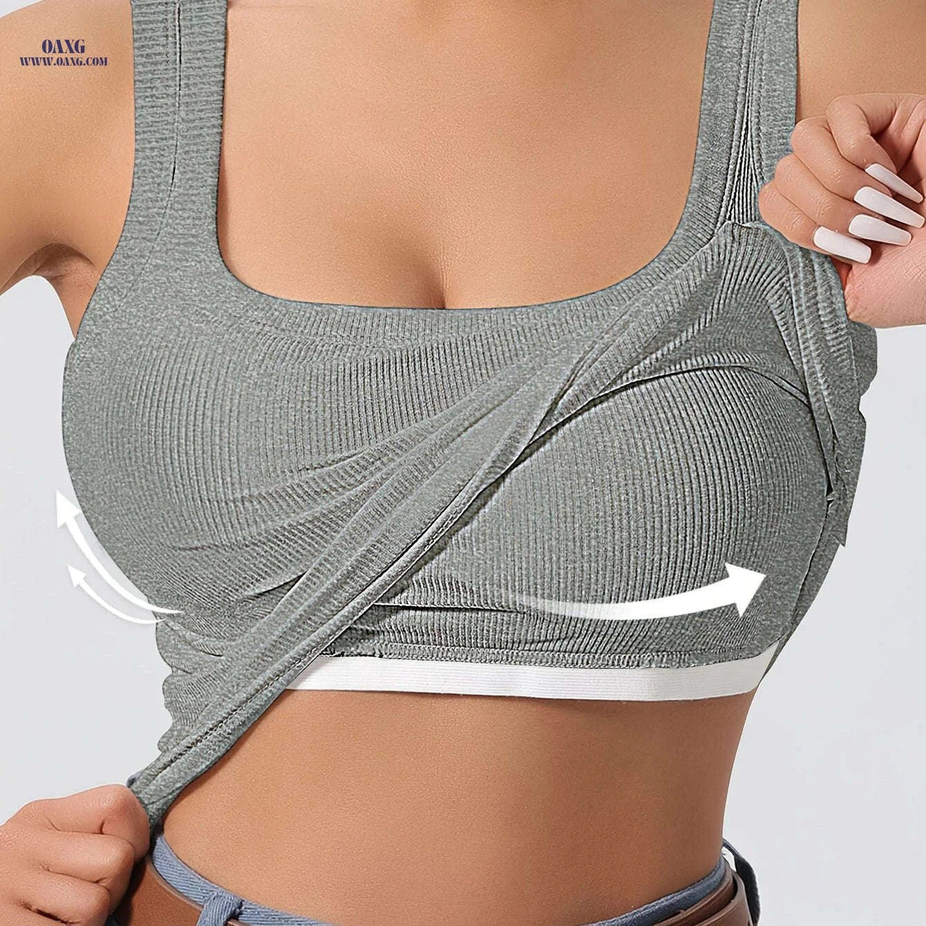 LIYAOYAO Women's Sleeveless Top - Fitted, Removable Padding, Casual   OAXG 