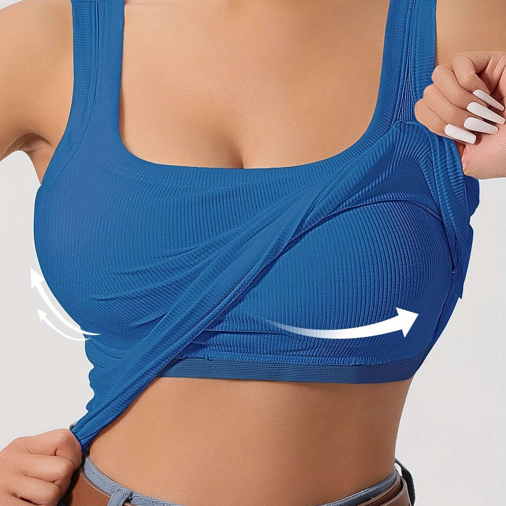 LIYAOYAO Women's Sleeveless Top - Fitted, Removable Padding, Casual   OAXG 