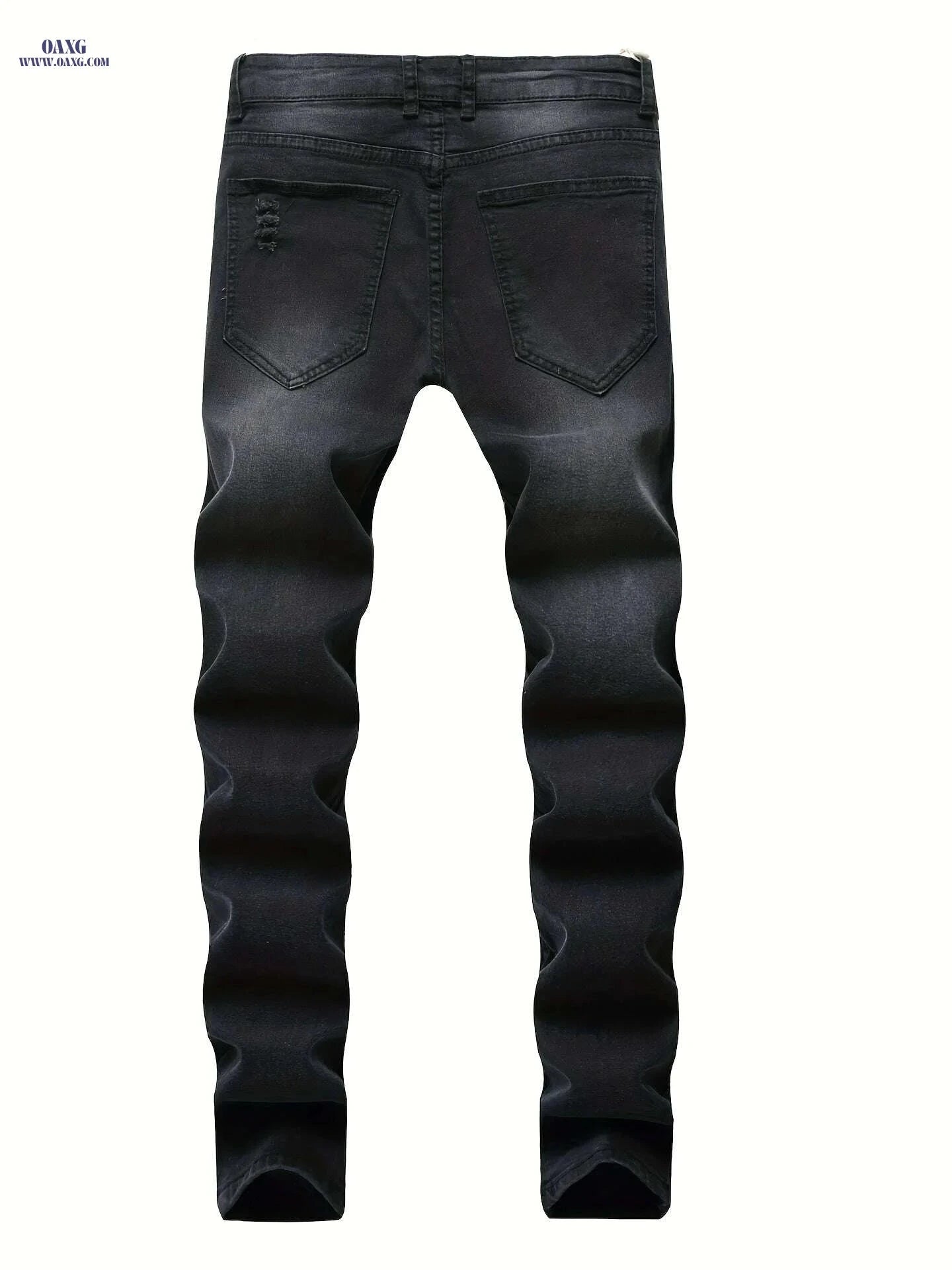 LONGBIDA Men's Skinny Ripped Denim Jeans - Casual Stretch Trousers   OAXG 