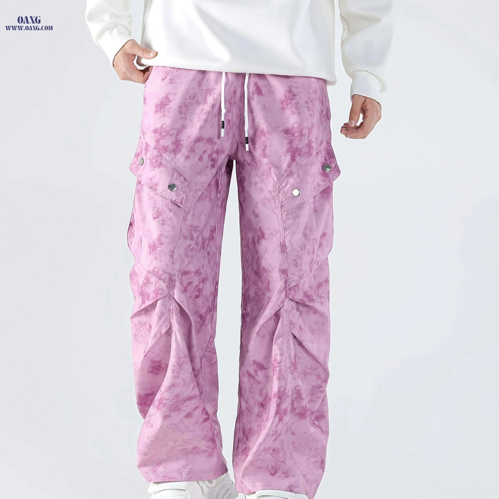 Loose Fit Camouflage Cargo Pants - Men's Streetwear, Multiple Pockets   OAXG 