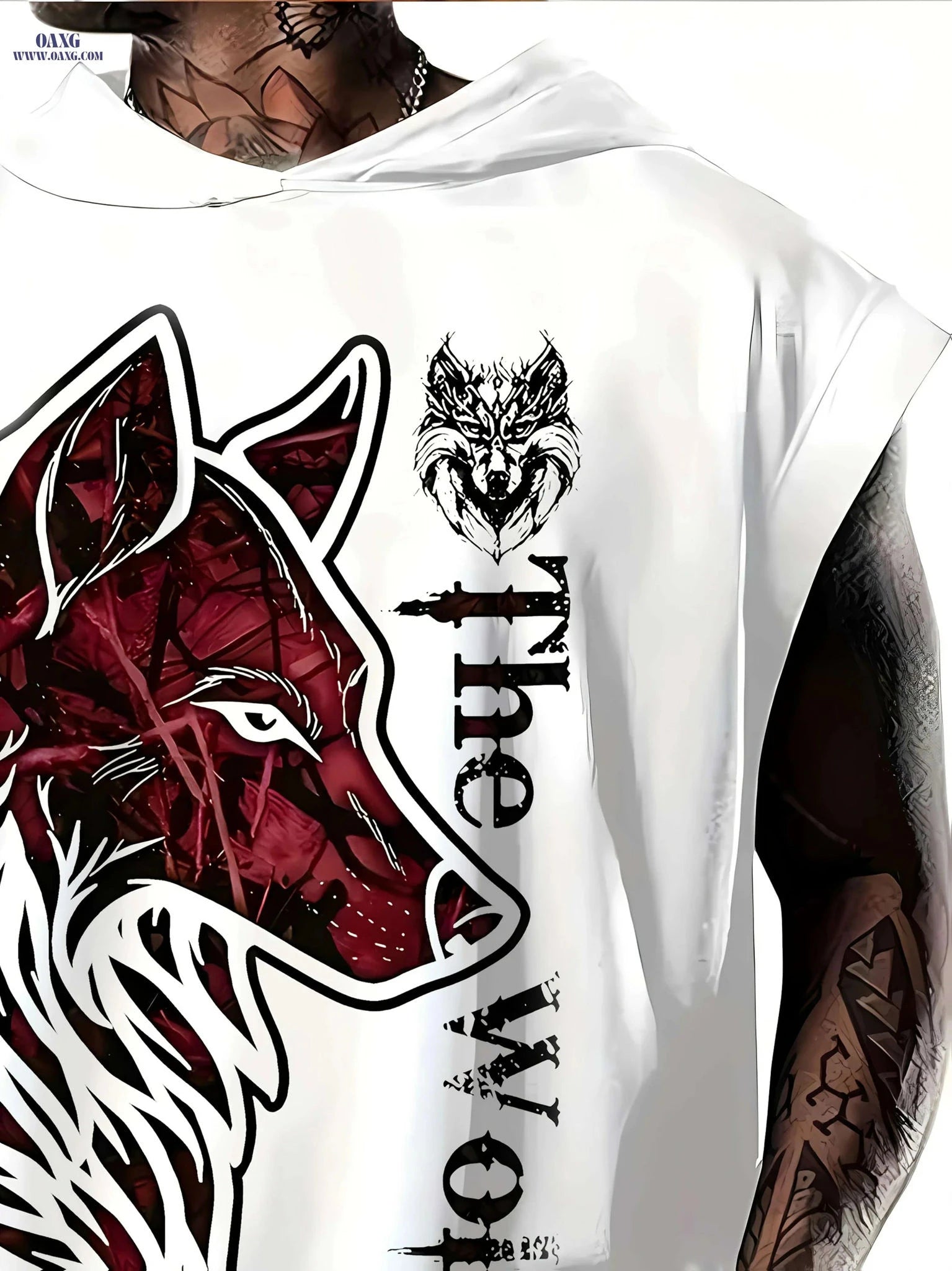 Loose Fit Men's Wolf Graphic Vest - Summer Sleeveless Streetwear   OAXG 