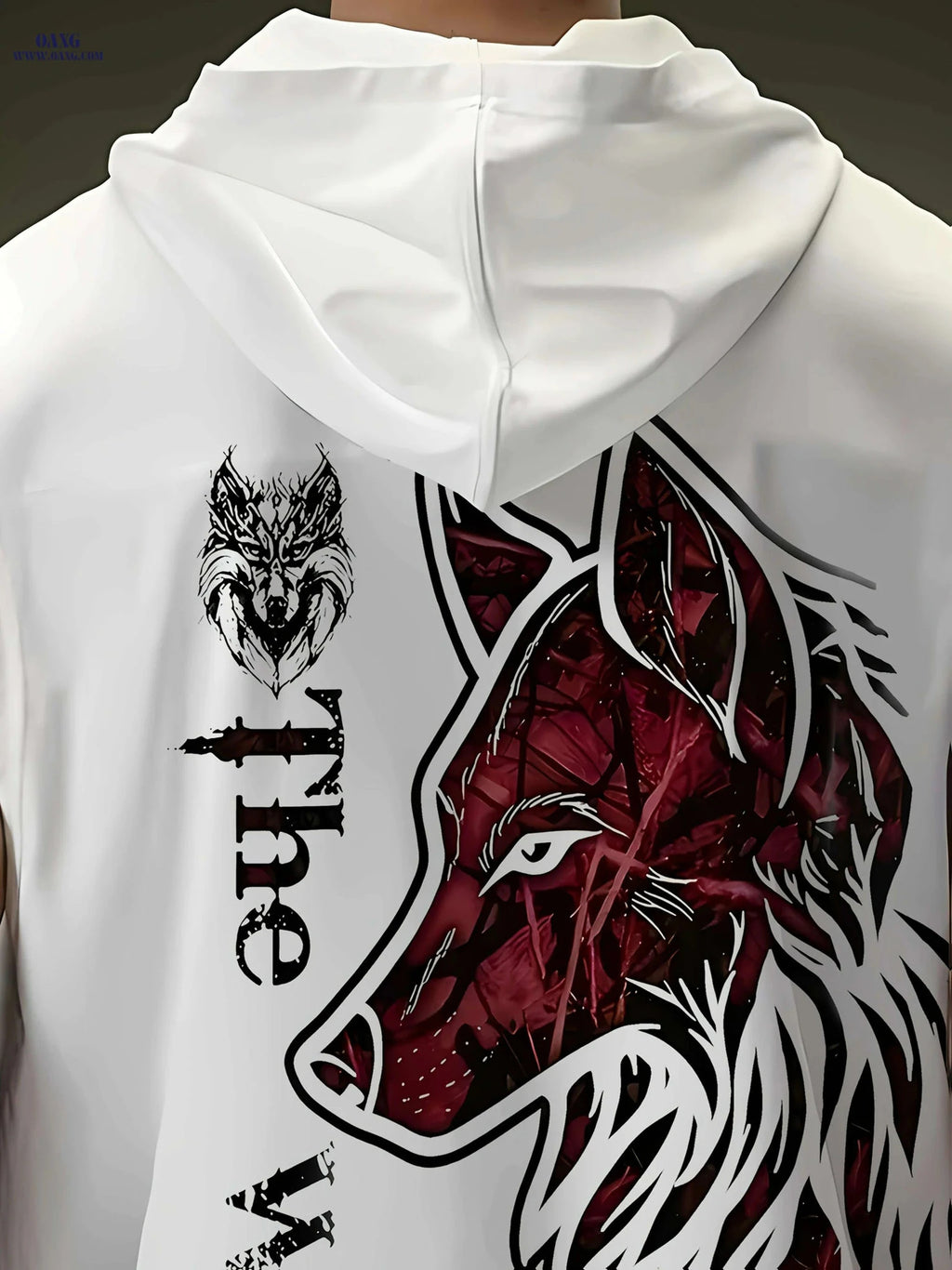 Loose Fit Men's Wolf Graphic Vest - Summer Sleeveless Streetwear   OAXG White / M