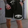 LOS ANGELES Men's Basketball Shorts - Lightweight, Breathable & Printed   OAXG Black / S