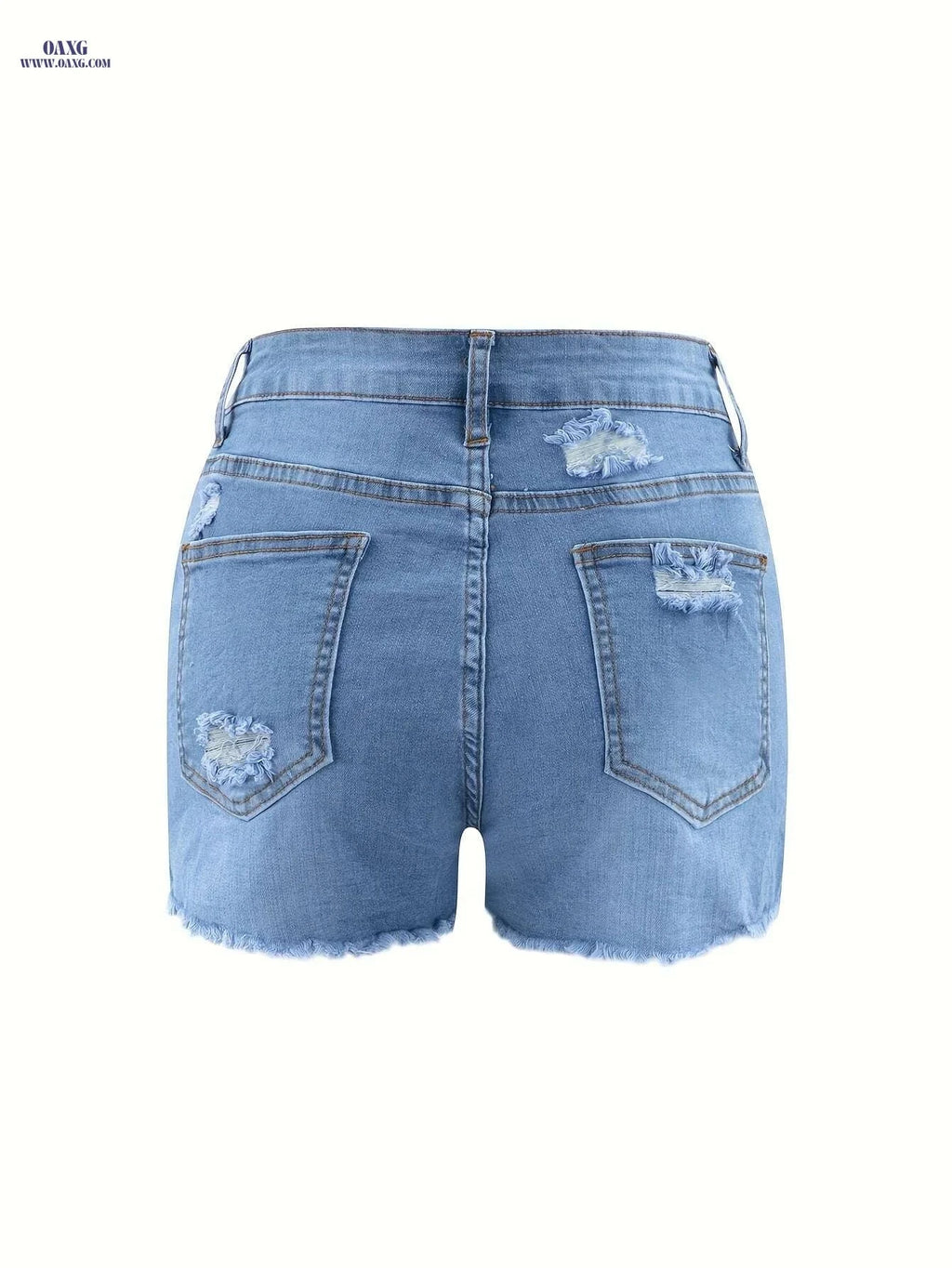Low Waisted Elastic Denim Shorts - Stylish High Stretch for Women   OAXG 