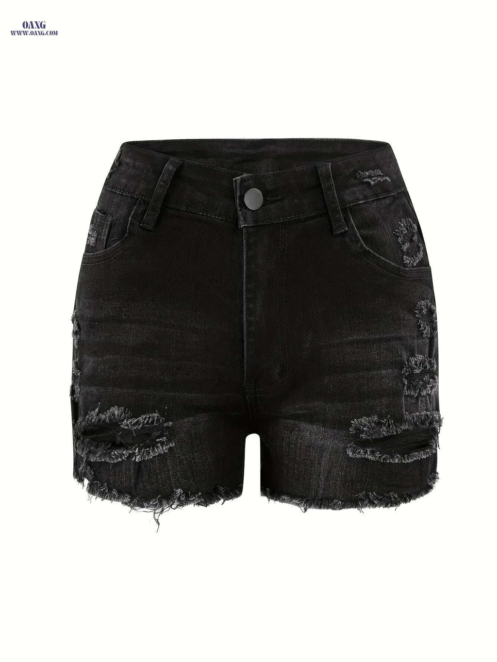Low Waisted Elastic Denim Shorts - Stylish High Stretch for Women   OAXG 