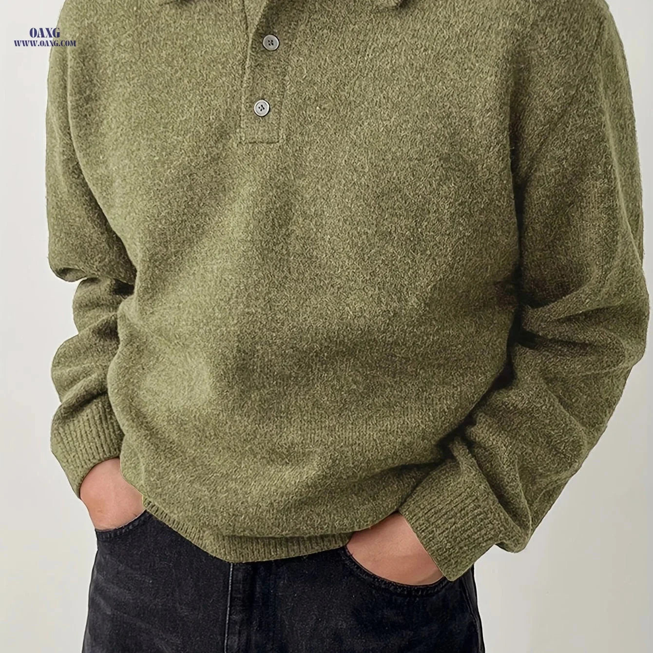 LVLAEA Men's Collar Sweater - Cozy Winter Pullover for Easy Styling   OAXG 