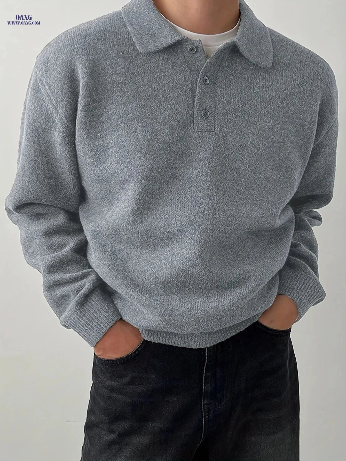 LVLAEA Men's Collar Sweater - Cozy Winter Pullover for Easy Styling   OAXG 