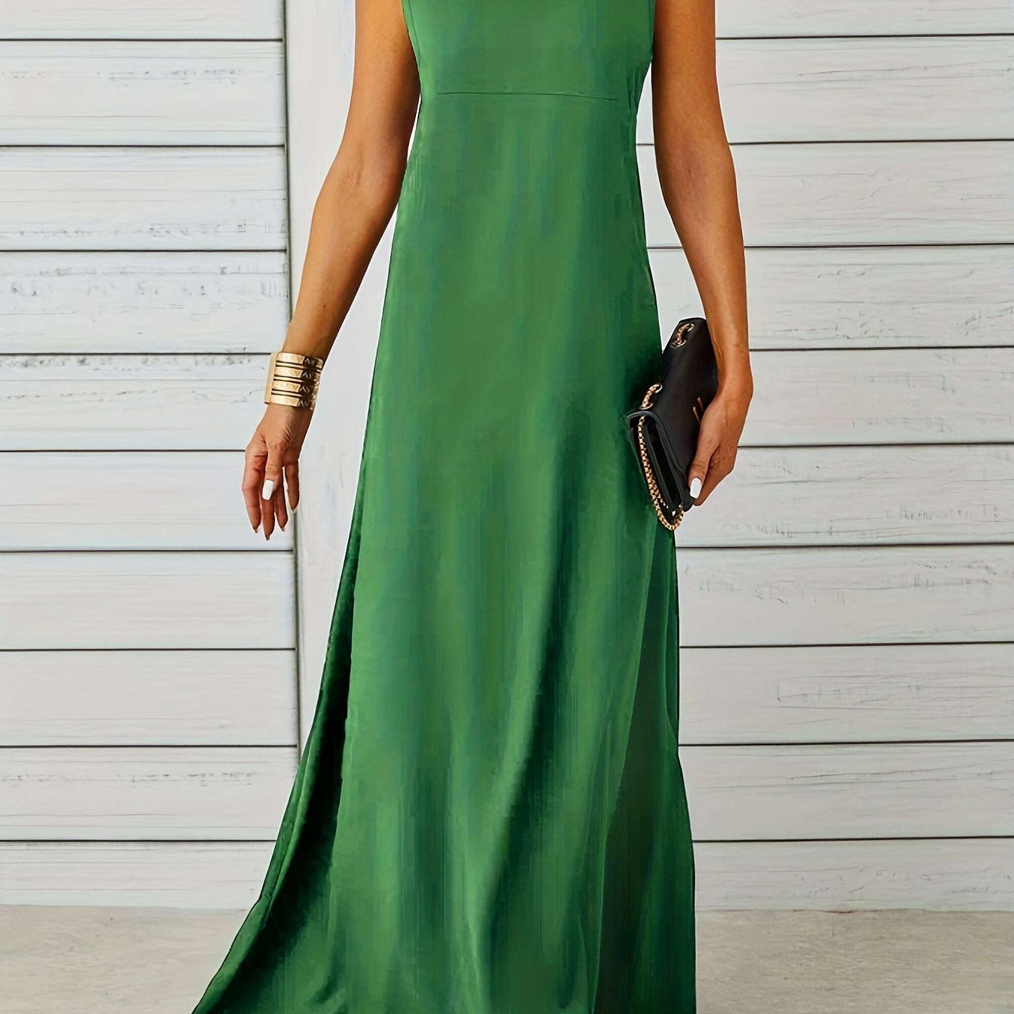 Maxi Tank Dress for Women - Sleeveless Casual Fit and Flare Style   OAXG 